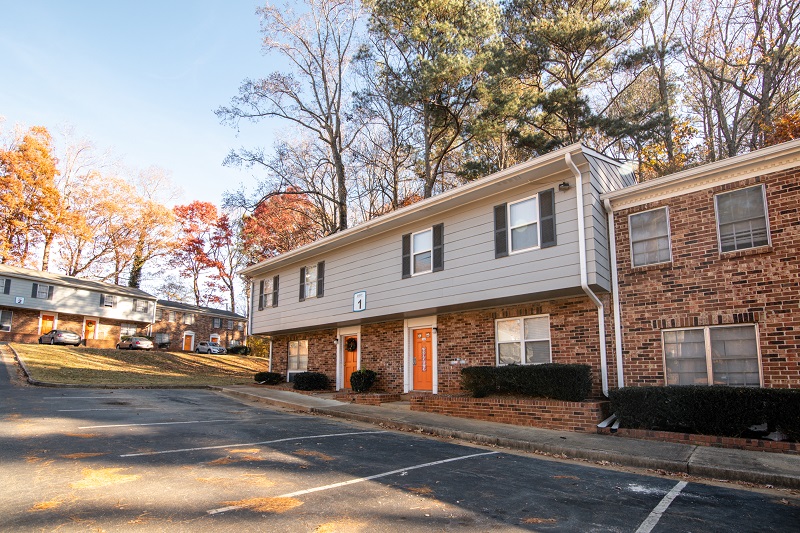 exterior townhome community